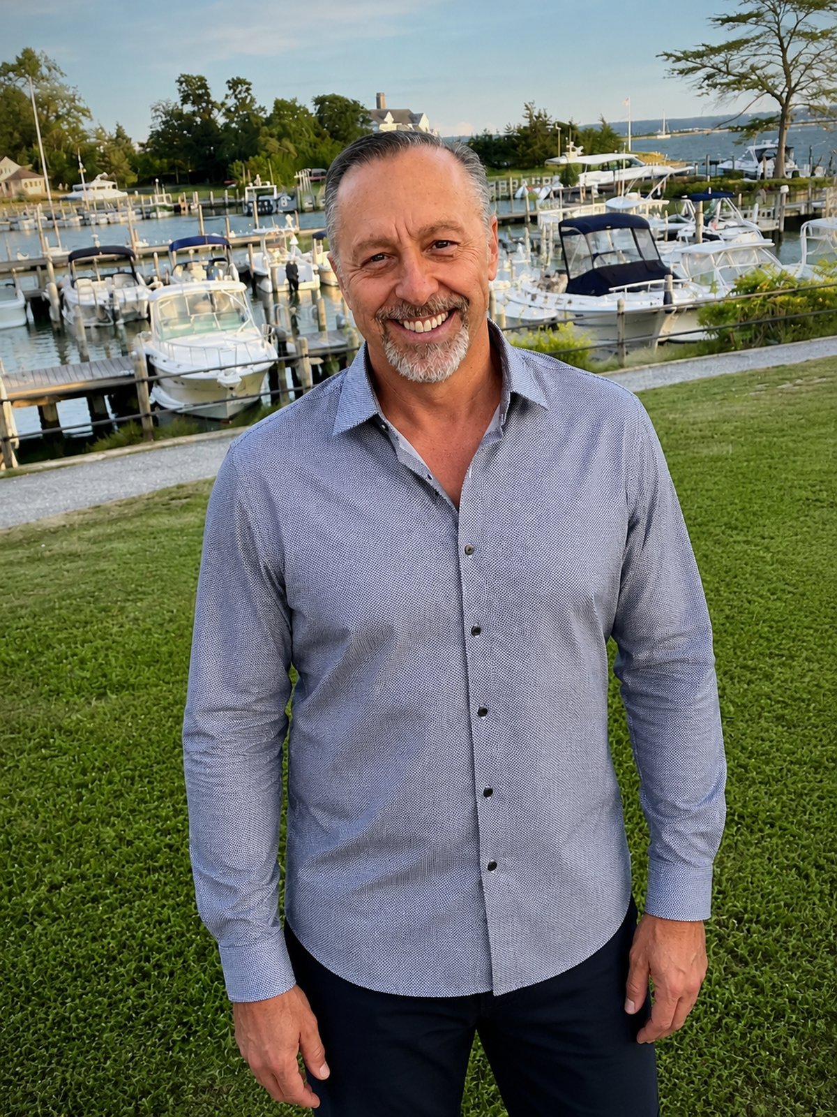 Glenn Ritchey at the marina